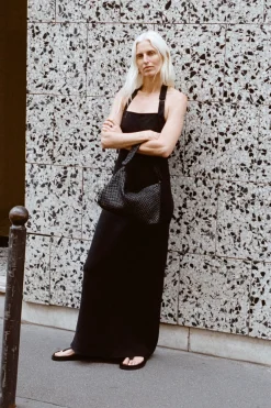 Dresses*St. Agni Linen Bias Maxi Dress - Black
