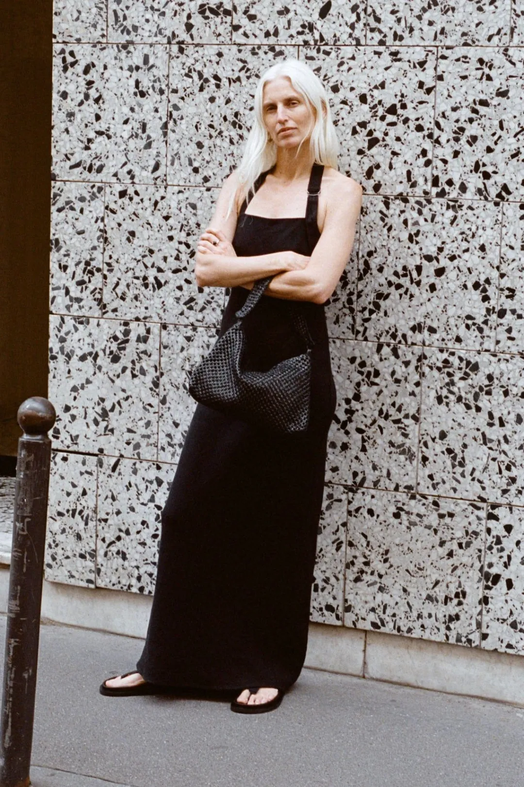 Dresses*St. Agni Linen Bias Maxi Dress - Black