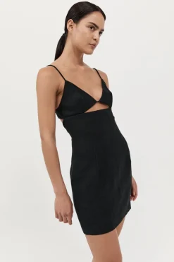 Dresses*St. Agni Linen Bra Mini Dress - Black