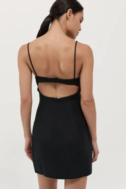 Tailoring*St. Agni Linen Bra Mini Dress - Black