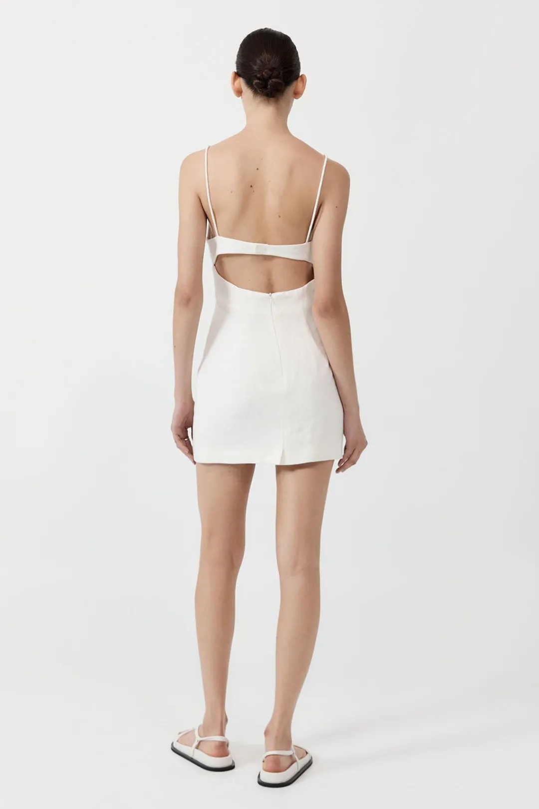 Tailoring*St. Agni Linen Bra Mini Dress - Ivory