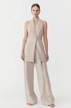 Tops*St. Agni Linen Helm Vest - Natural