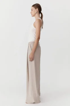 Tailoring*St. Agni Linen Overlap Waist Trousers - Natural