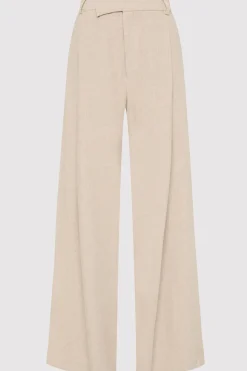 Pants*St. Agni Linen Overlap Waist Trousers - Natural