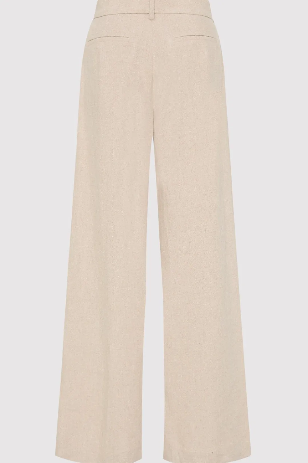 Pants*St. Agni Linen Overlap Waist Trousers - Natural
