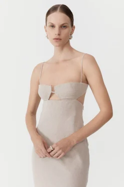 Tailoring*St. Agni Linen Resort Dress - Natural