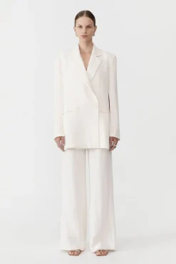 Tailoring*St. Agni Linen Split Sleeve Blazer - Ivory