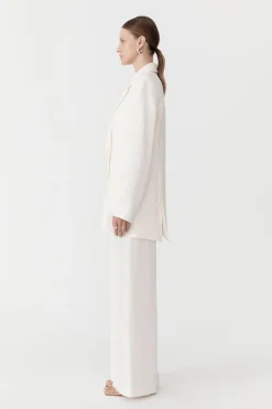Jackets*St. Agni Linen Split Sleeve Blazer - Ivory