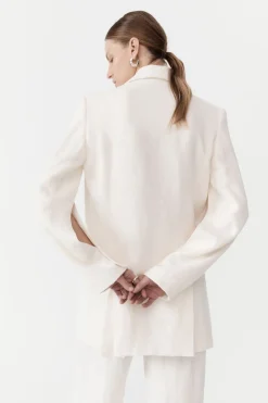 Jackets*St. Agni Linen Split Sleeve Blazer - Ivory