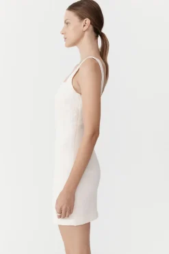 Dresses*St. Agni Linen Square Neck Mini Dress - Ivory