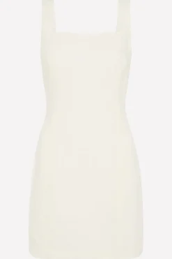 Dresses*St. Agni Linen Square Neck Mini Dress - Ivory