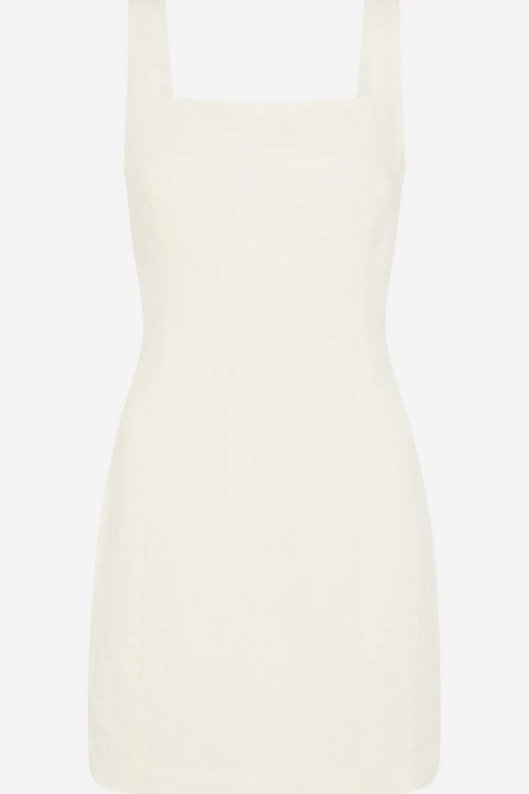 Tailoring*St. Agni Linen Square Neck Mini Dress - Ivory