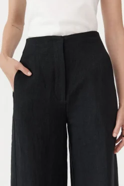 Pants*St. Agni Linen Wide Leg Pants - Black