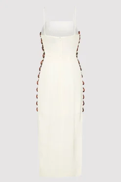 Dresses*St. Agni Link Detail Dress - Cool White