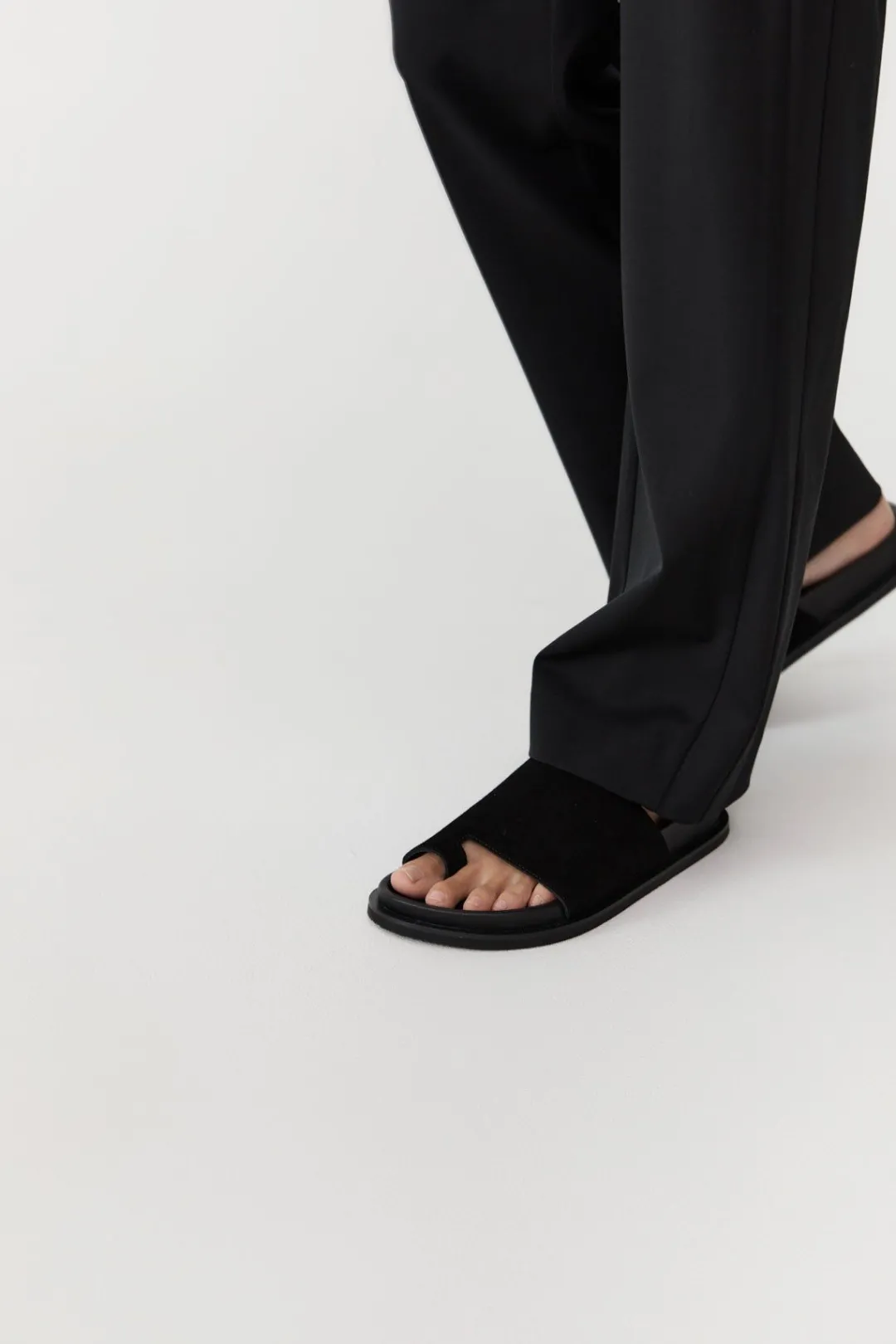 Slides*St. Agni Loe Suede Slide - Black