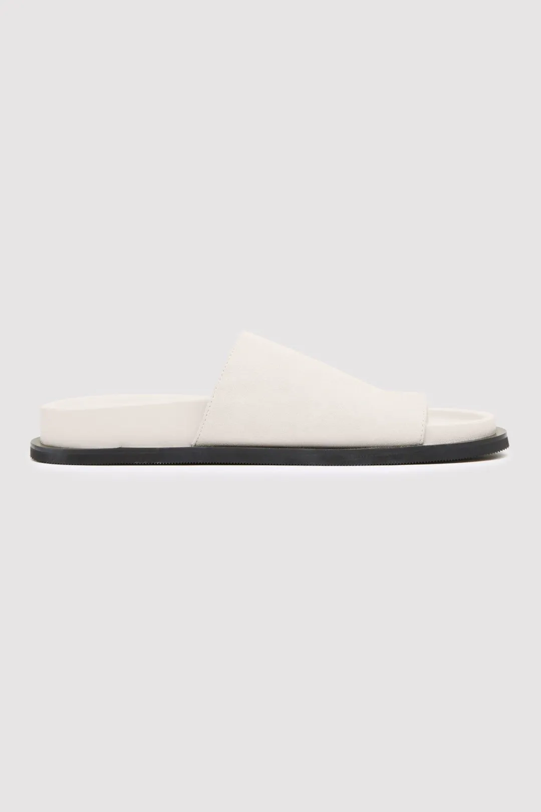 Unisex*St. Agni Loe Suede Slide - Cool White