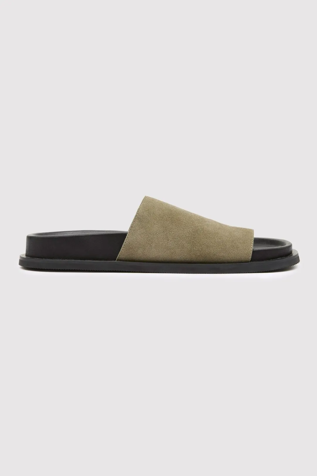 Unisex*St. Agni Loe Suede Slide - Kelp