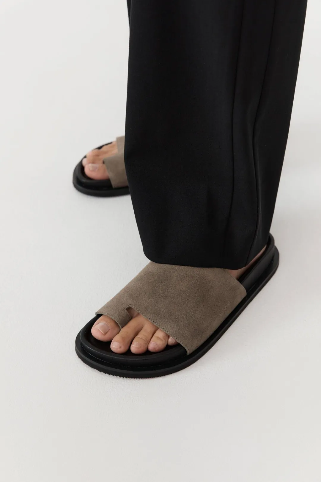 Slides*St. Agni Loe Suede Slide - Kelp