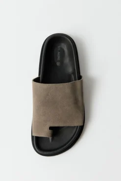 Slides*St. Agni Loe Suede Slide - Kelp