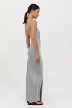 Dresses*St. Agni Low Back Slip Dress - Silver