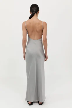 Dresses*St. Agni Low Back Slip Dress - Silver