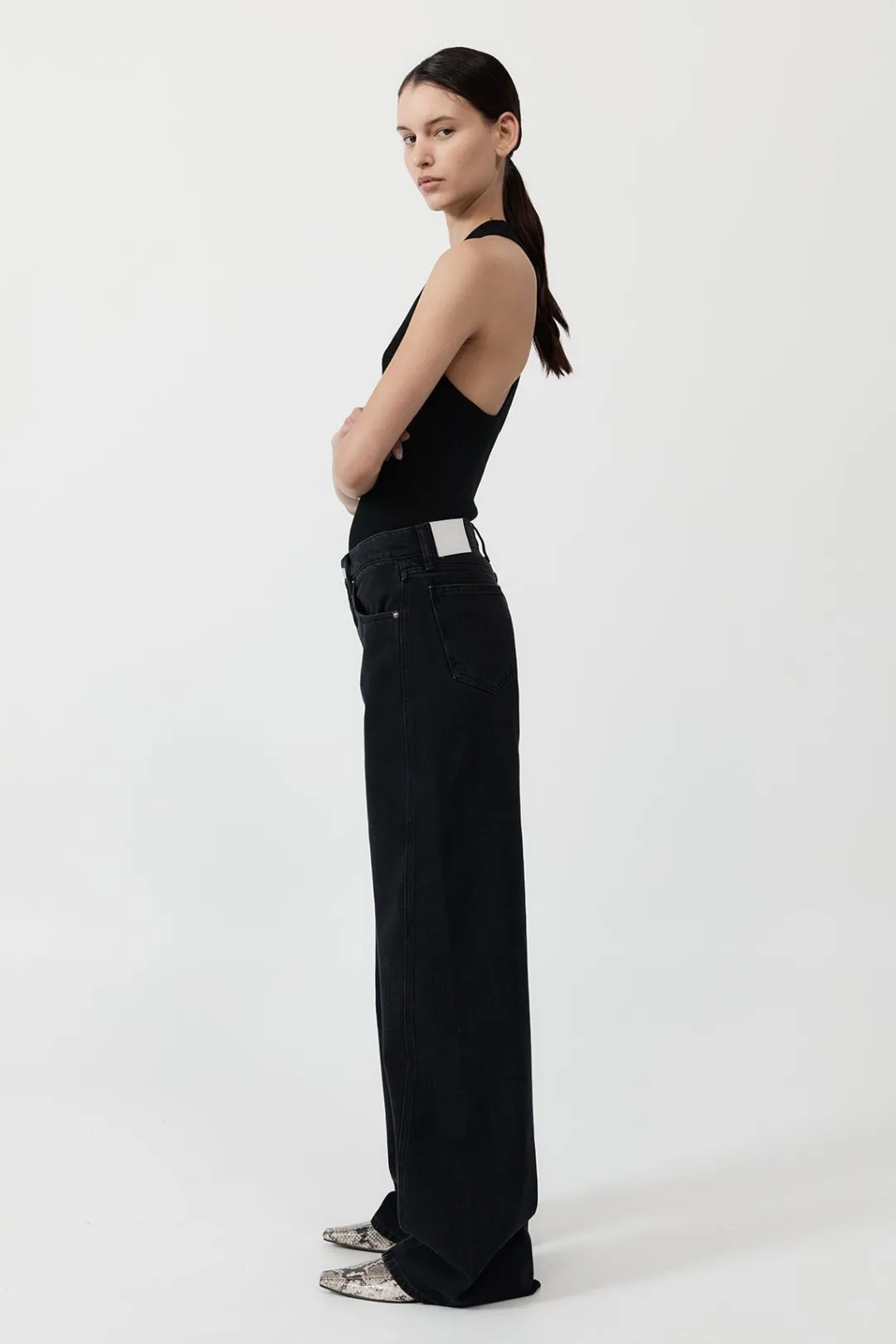 Denim*St. Agni Low Rise Jeans - Washed Black