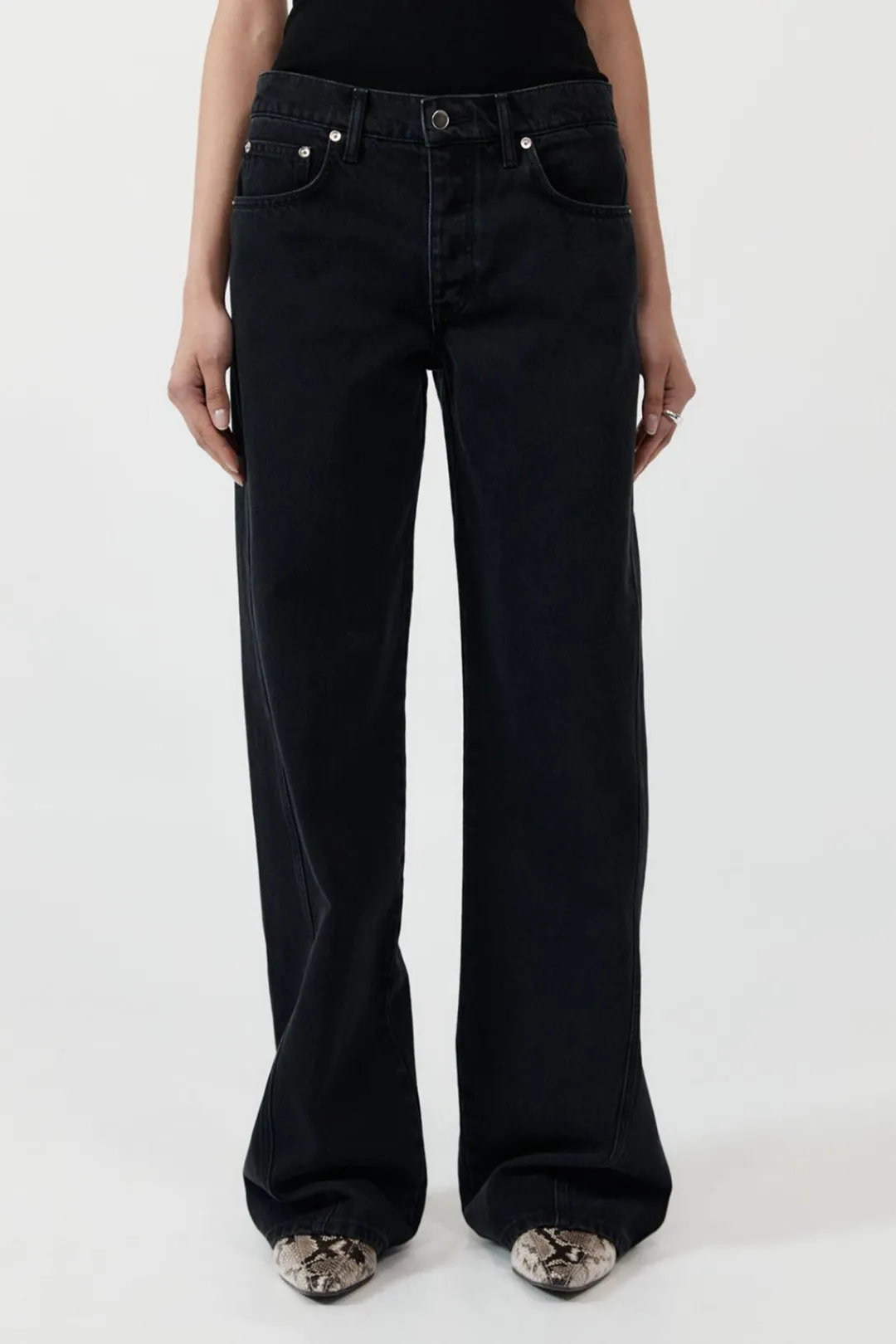 Pants*St. Agni Low Rise Jeans - Washed Black