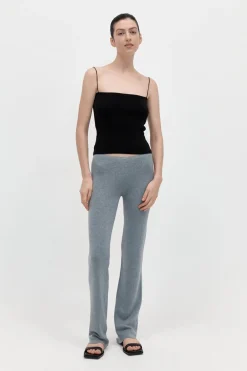 Knitwear*St. Agni Low Waist Knit Pants - Grey Marle