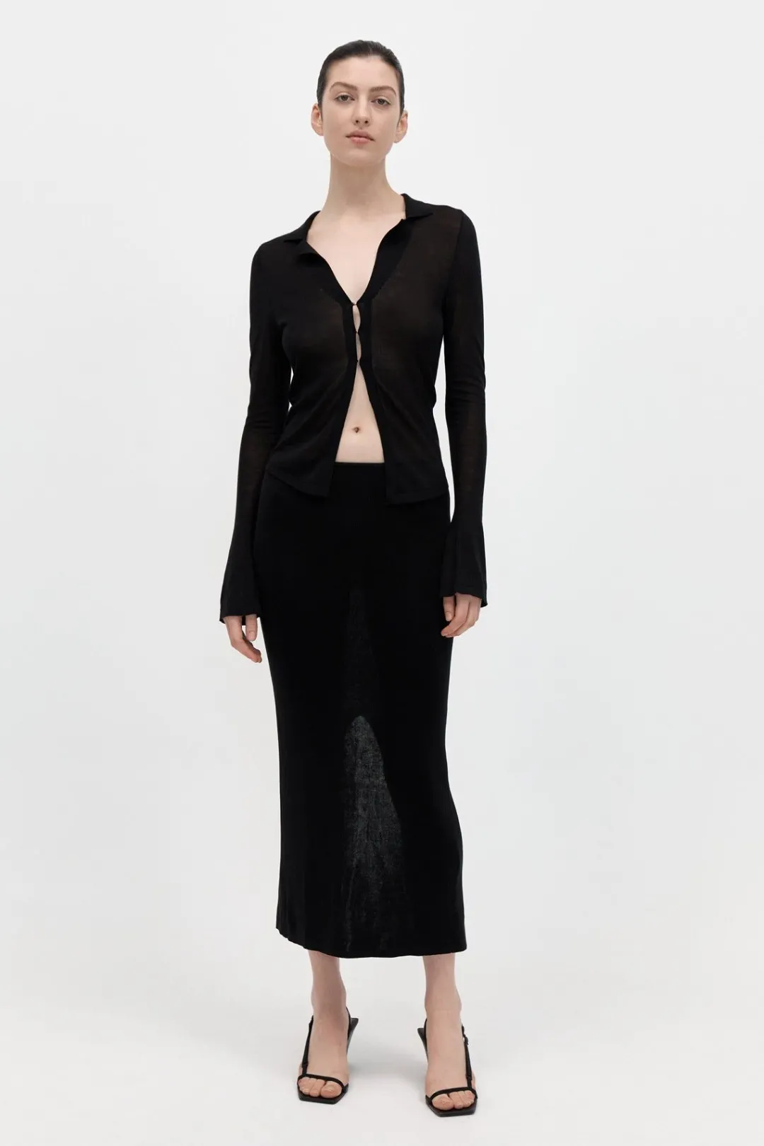 Skirts*St. Agni Low Waist Knit Skirt - Black