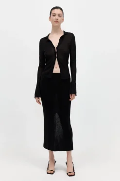 Knitwear*St. Agni Low Waist Knit Skirt - Black