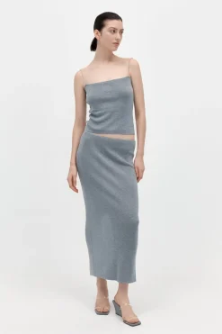 Skirts*St. Agni Low Waist Knit Skirt - Grey Marle