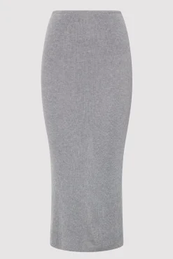 Skirts*St. Agni Low Waist Knit Skirt - Grey Marle