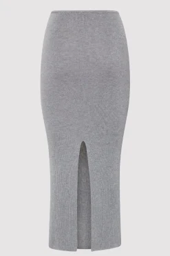 Skirts*St. Agni Low Waist Knit Skirt - Grey Marle