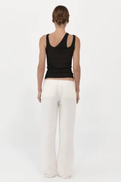 Pants*St. Agni Low Waist Raw Edge Pants - Ivory