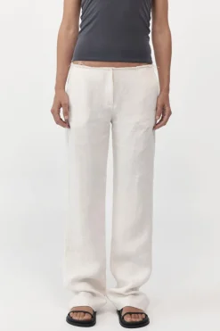 Pants*St. Agni Low Waist Raw Edge Pants - Ivory