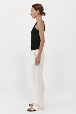 Tailoring*St. Agni Low Waist Raw Edge Pants - Ivory