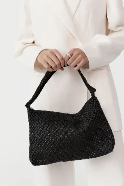 Bags*St. Agni Macrame Shoulder Bag - Black