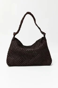Bags*St. Agni Macrame Shoulder Bag - Chocolate