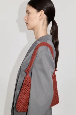 Bags*St. Agni Macrame Shoulder Bag - Rouge