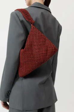 Bags*St. Agni Macrame Shoulder Bag - Rouge