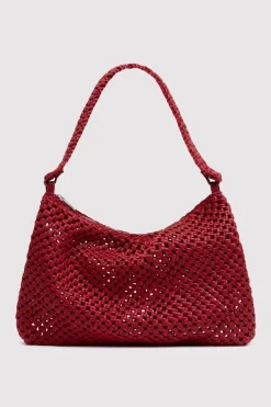 Bags*St. Agni Macrame Shoulder Bag - Rouge