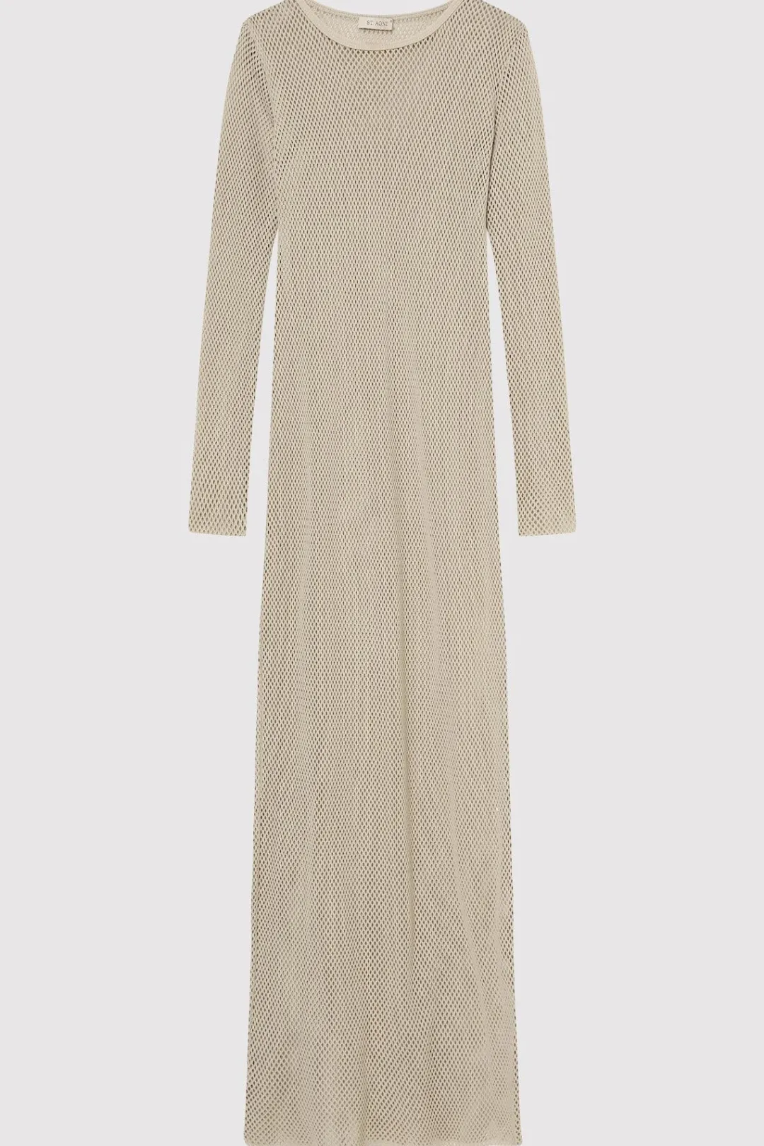 Knitwear*St. Agni Mesh Long Sleeve Dress - Aloe