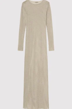 Knitwear*St. Agni Mesh Long Sleeve Dress - Aloe