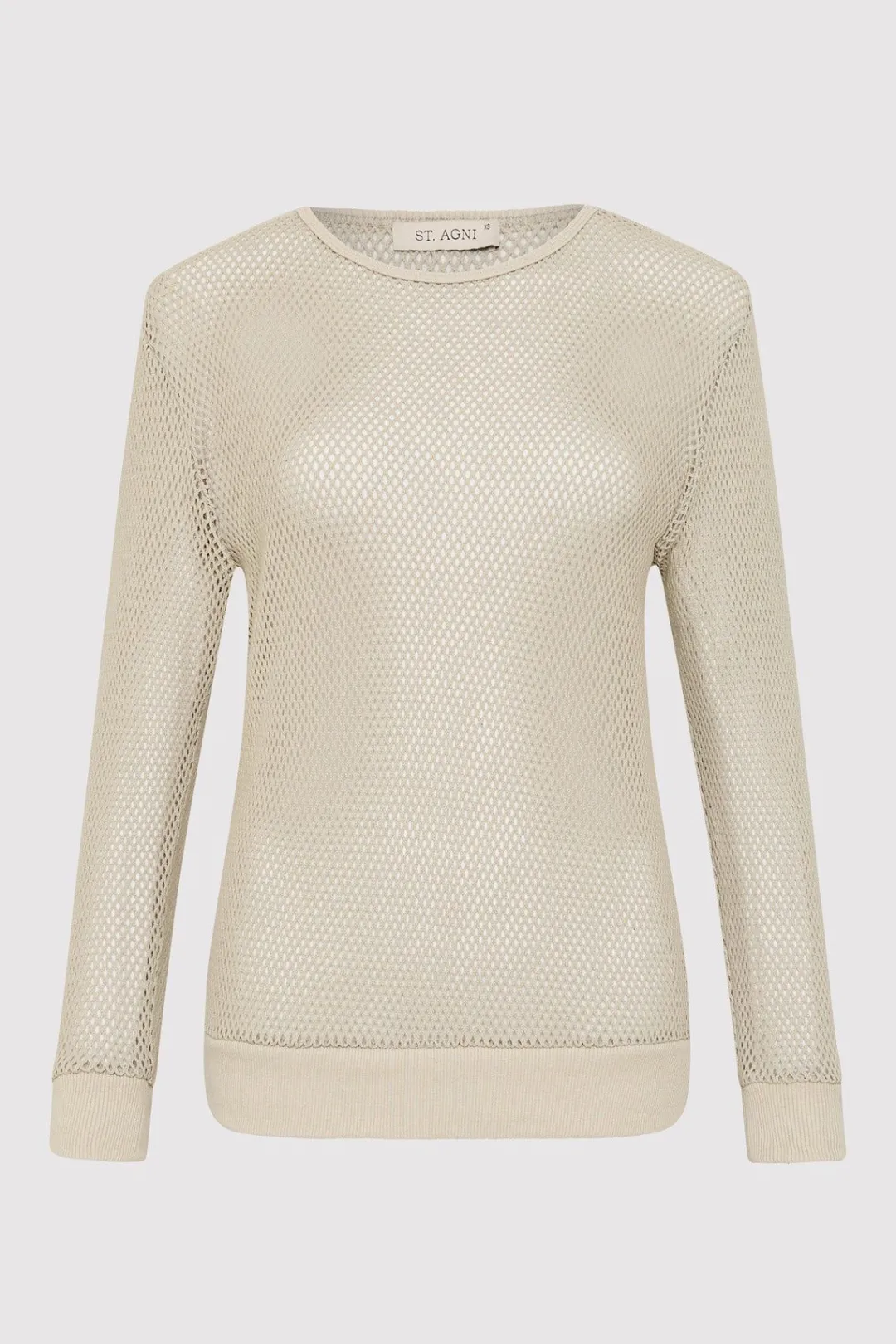 Jumpers*St. Agni Mesh Long Sleeve Top - Aloe