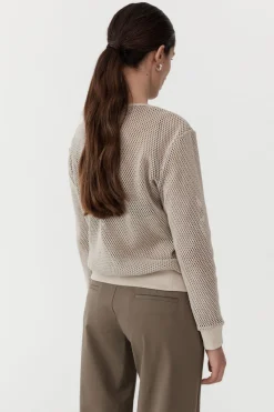 Knitwear*St. Agni Mesh Long Sleeve Top - Aloe