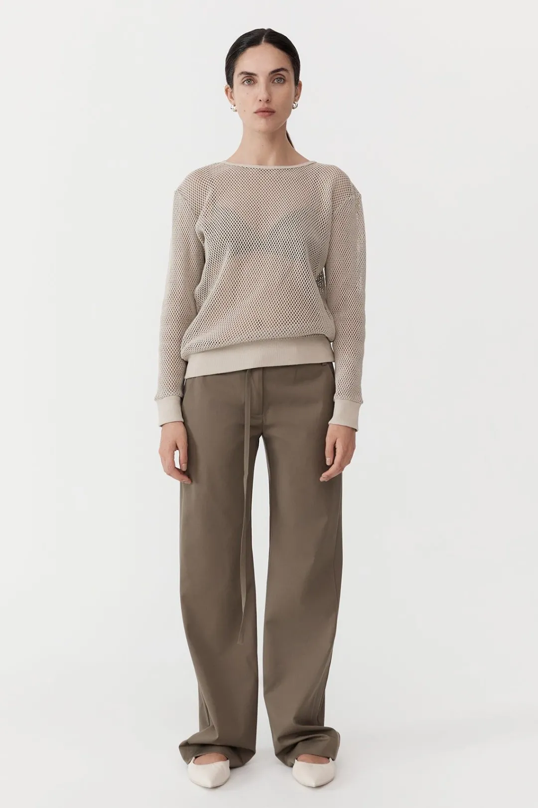 Tops*St. Agni Mesh Long Sleeve Top - Aloe