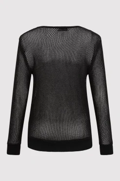 Jumpers*St. Agni Mesh Long Sleeve Top - Black