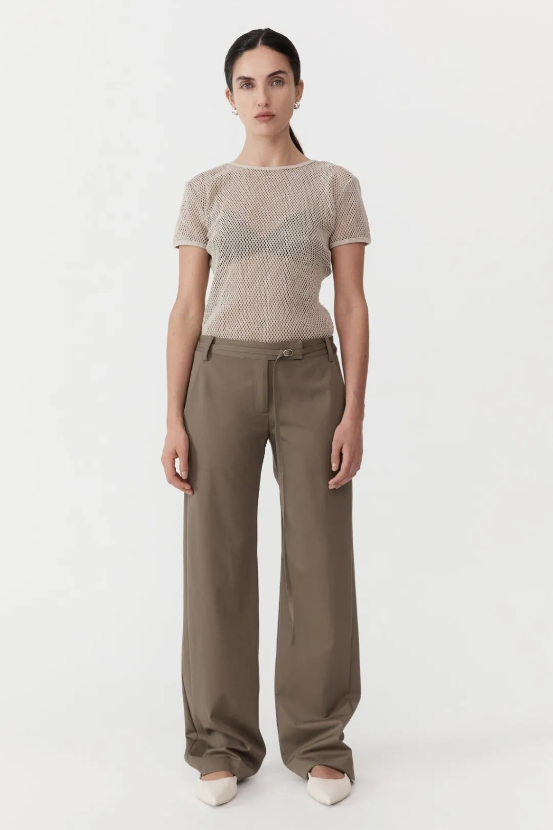 Knitwear*St. Agni Mesh Short Sleeve Tee - Aloe