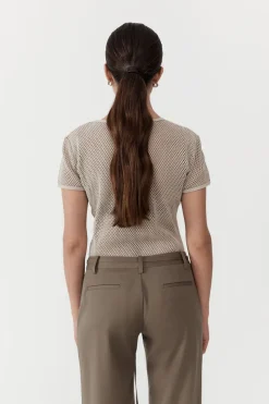Knitwear*St. Agni Mesh Short Sleeve Tee - Aloe