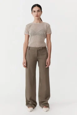 Tops*St. Agni Mesh Short Sleeve Tee - Aloe